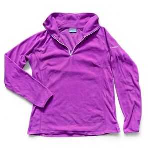 Columbia warm and soft purple fleece quarter zip Size M